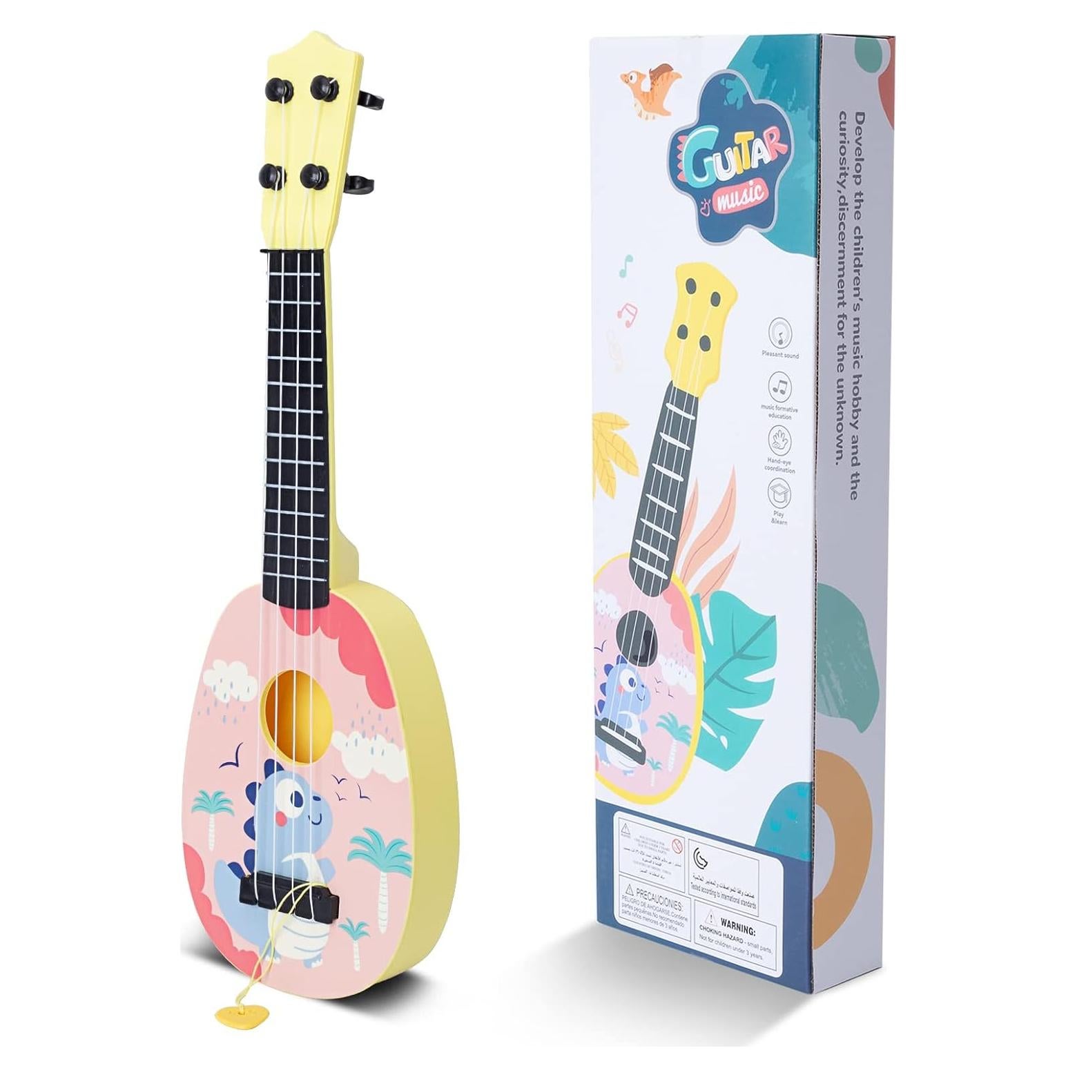 Ukulele YOLOPLUS+ 17 cm Rosa 4 Cuerdas para Niños