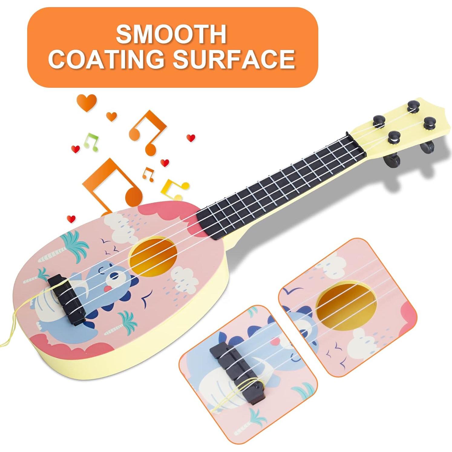 Ukulele YOLOPLUS+ 17 cm Rosa 4 Cuerdas para Niños