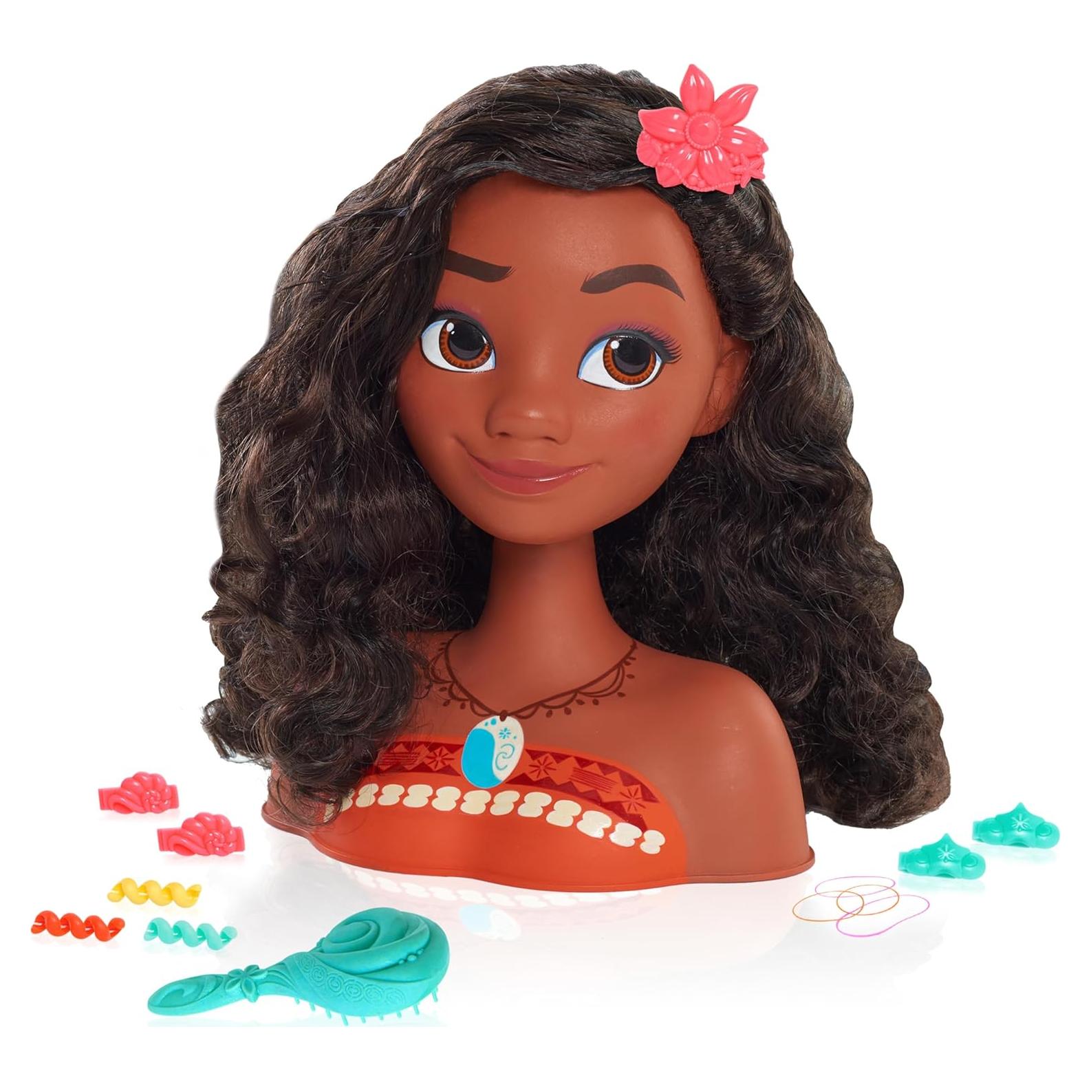 Cabeza de Estilo Moana Just Play 14 Accesorios 300g