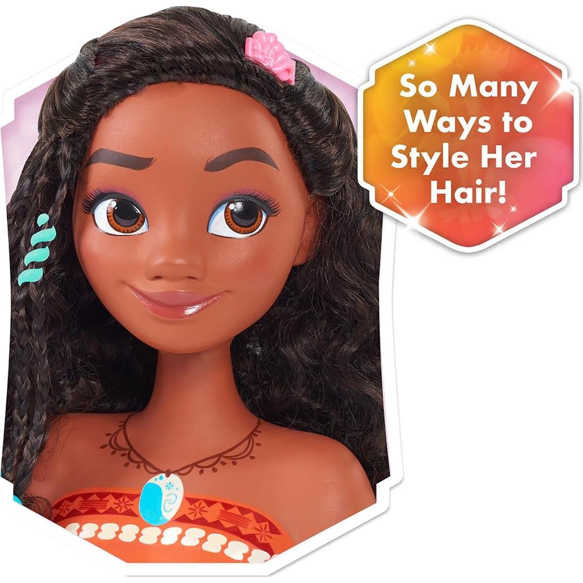 Cabeza de Estilo Moana Just Play 14 Accesorios 300g