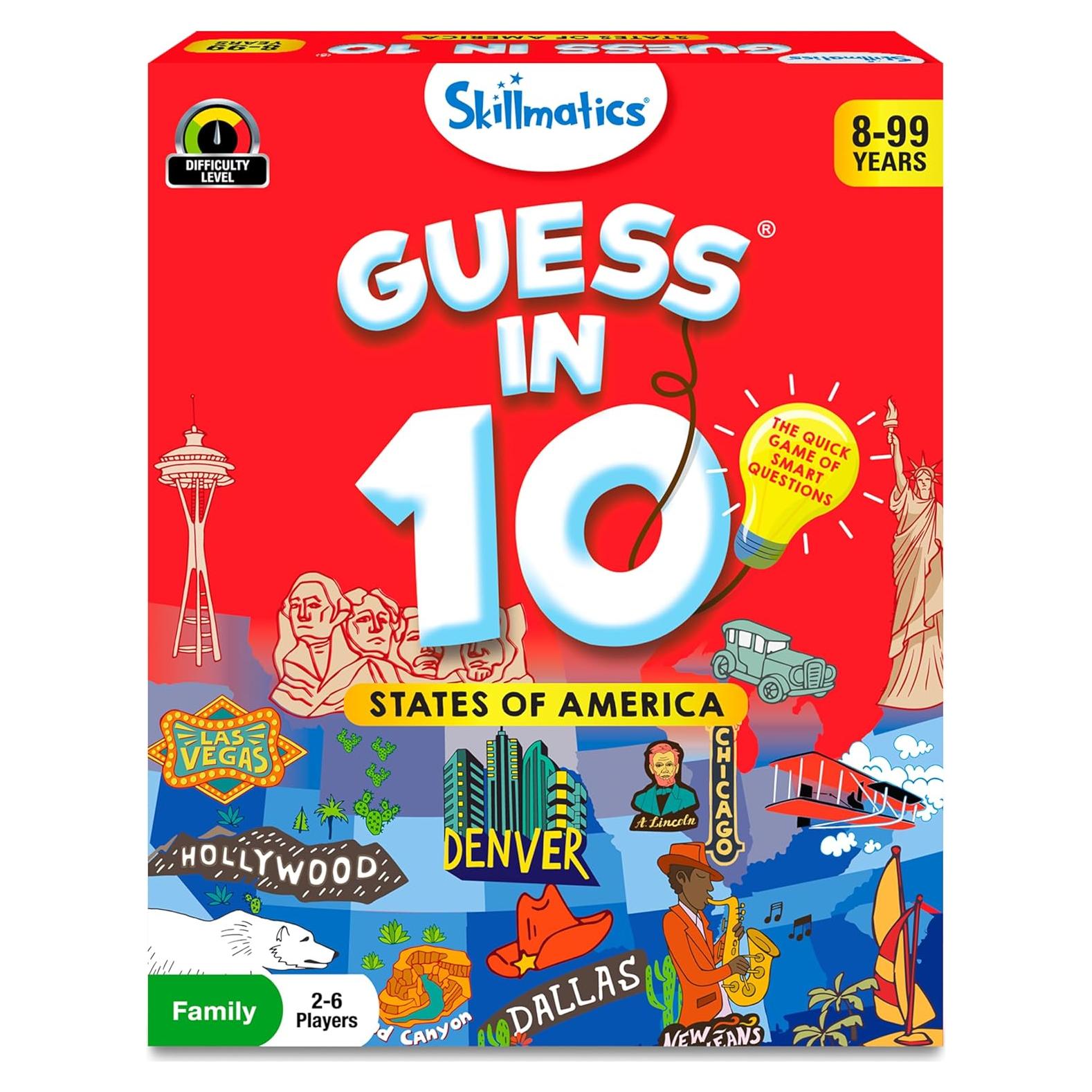 Skillmatics Adivina en 10 Estados de América - Juego Educativo