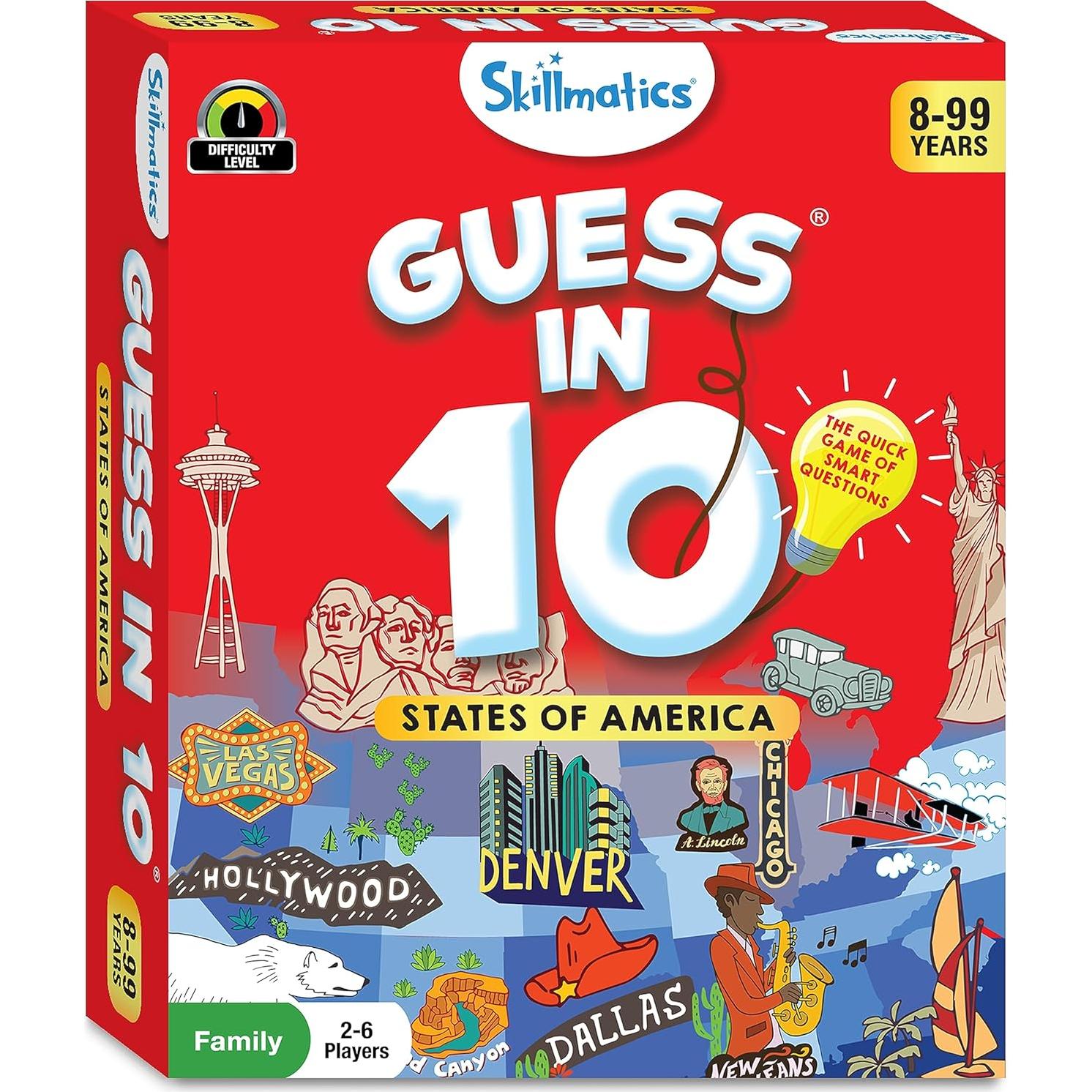 Skillmatics Adivina en 10 Estados de América - Juego Educativo