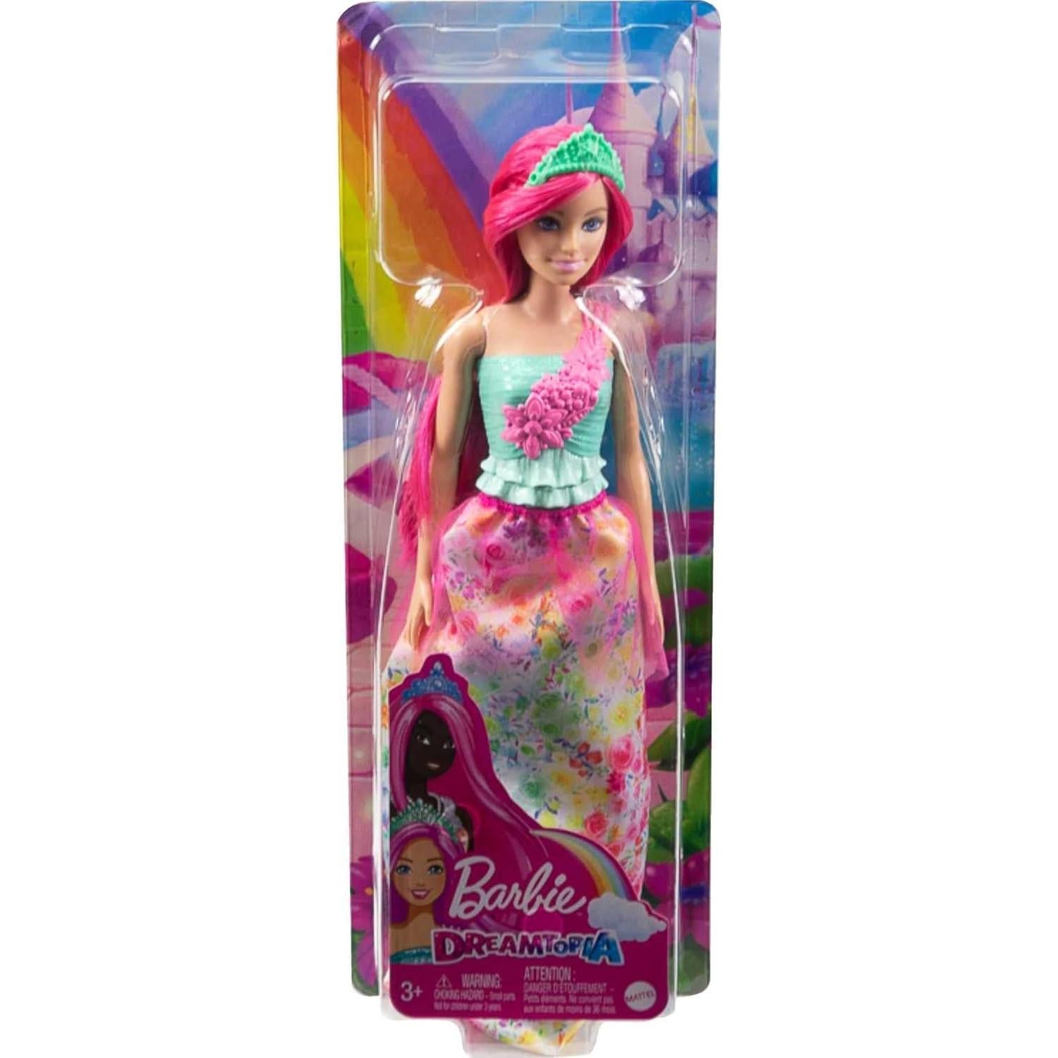 Muñeca Barbie Dreamtopia Rosa Oscuro con Falda Floral