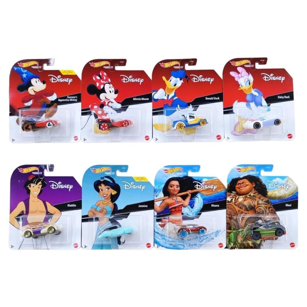Hot Wheels Coches de Personajes Disney 2022 - 8 Vehículos Diecast