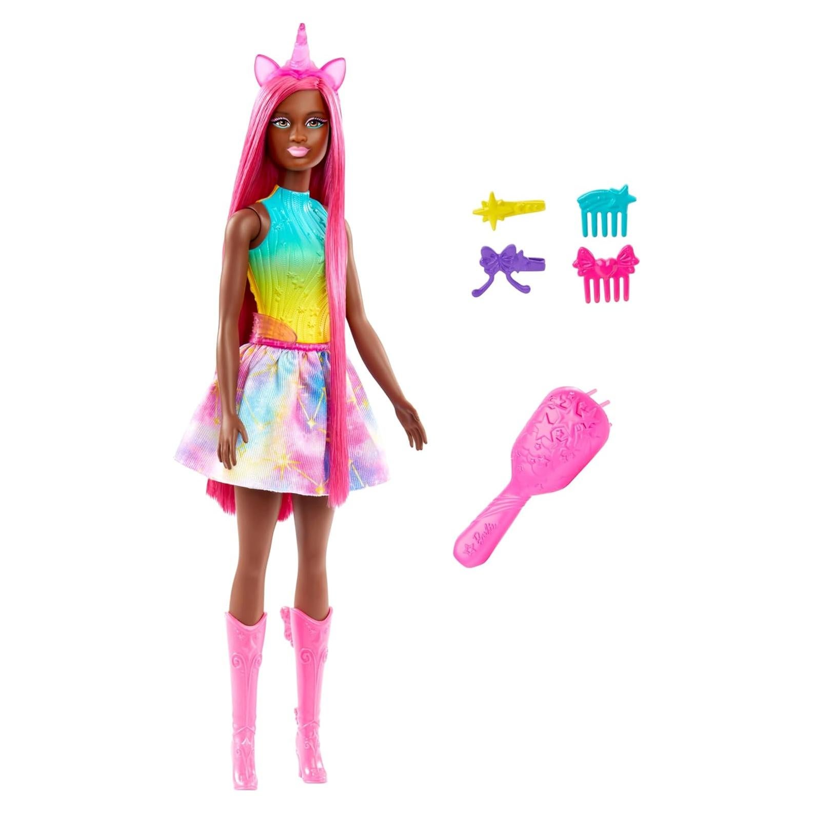 Muñeca Barbie Unicornio Mattel 32.51 cm cabello magenta