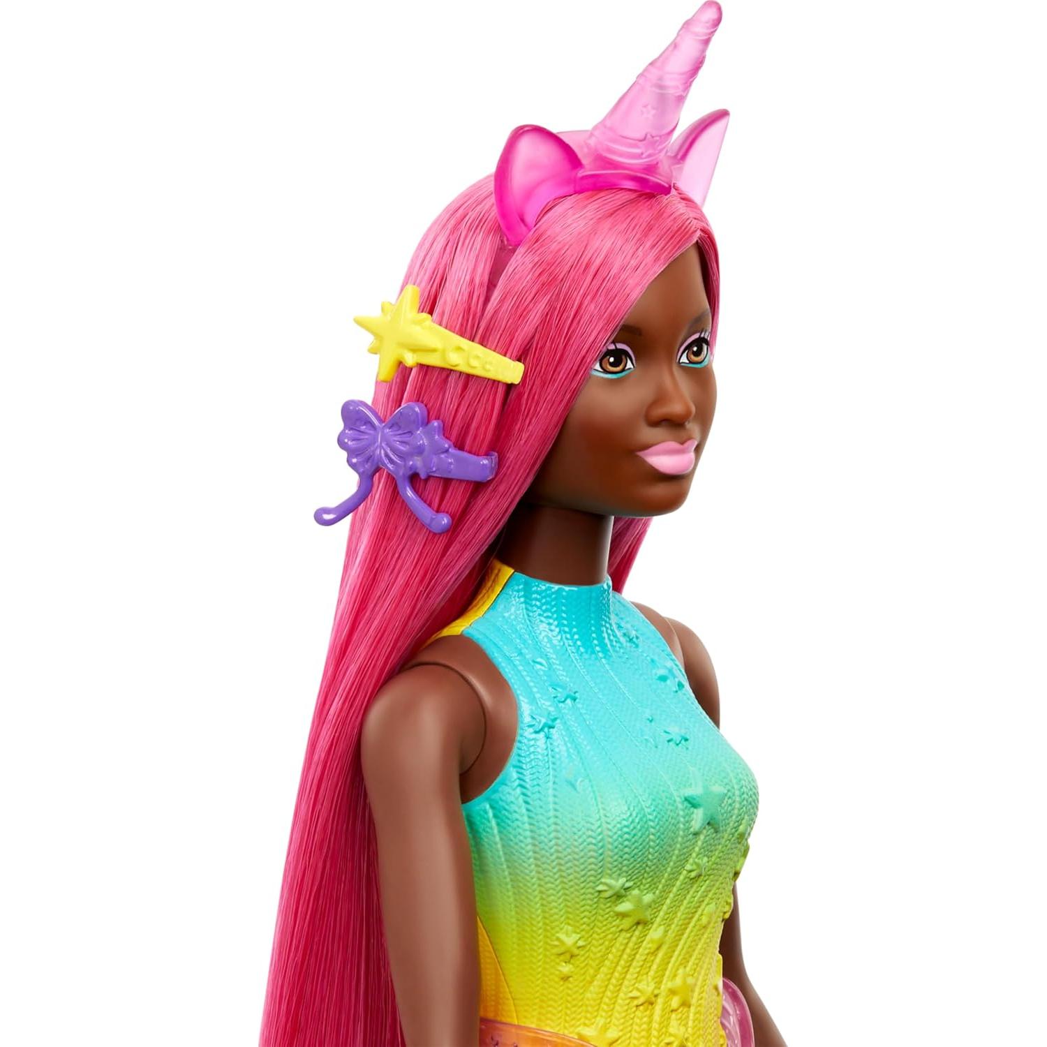 Muñeca Barbie Unicornio Mattel 32.51 cm cabello magenta