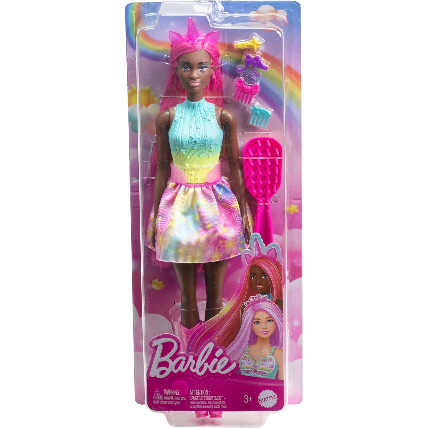 Muñeca Barbie Unicornio Mattel 32.51 cm cabello magenta