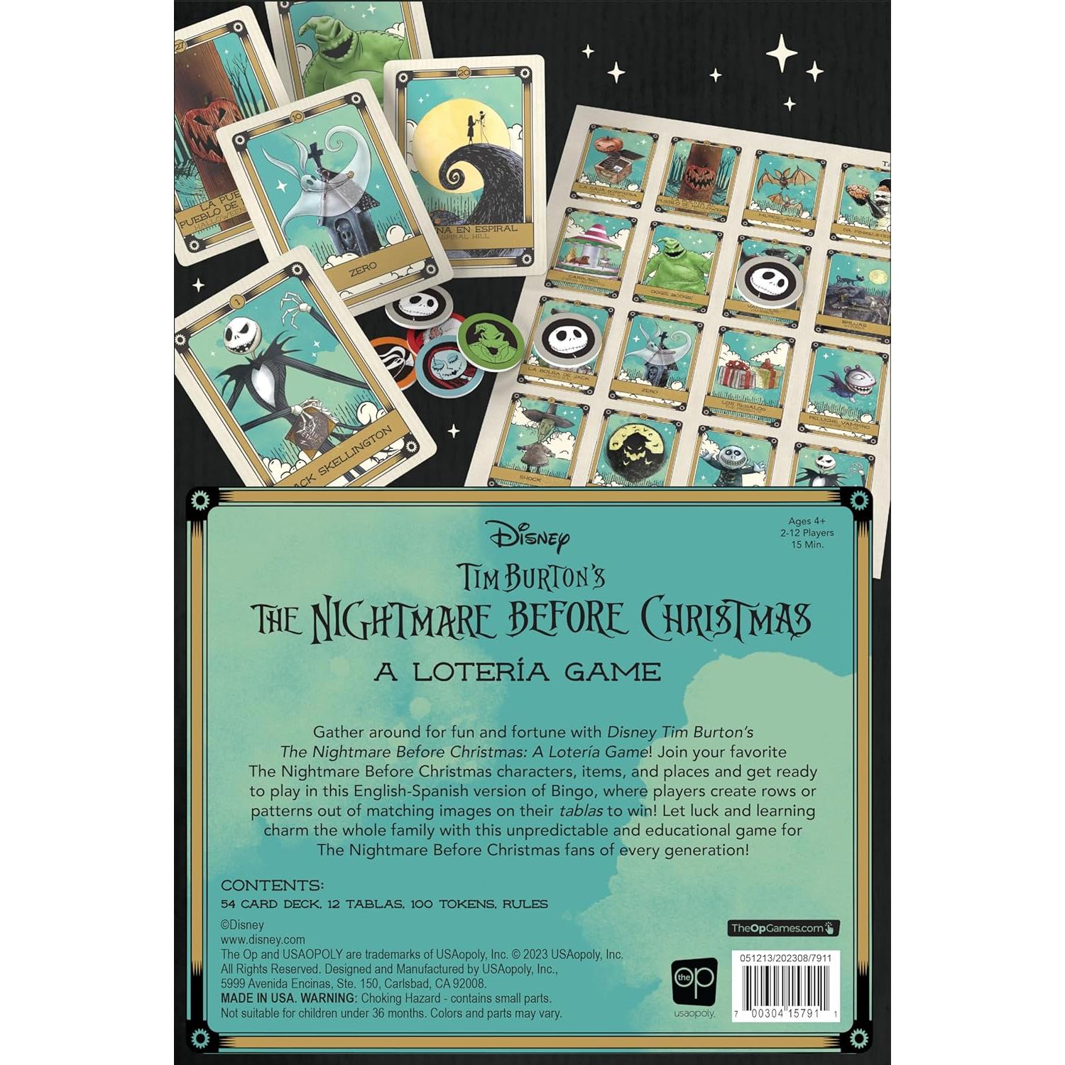Juego de Lotería Disney Tim Burton El extraño mundo de Jack