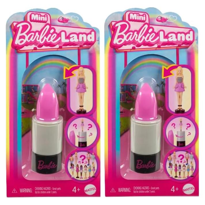 Muñecas Barbie Mini Fashionistas Mattel 1.5" en tubo labial