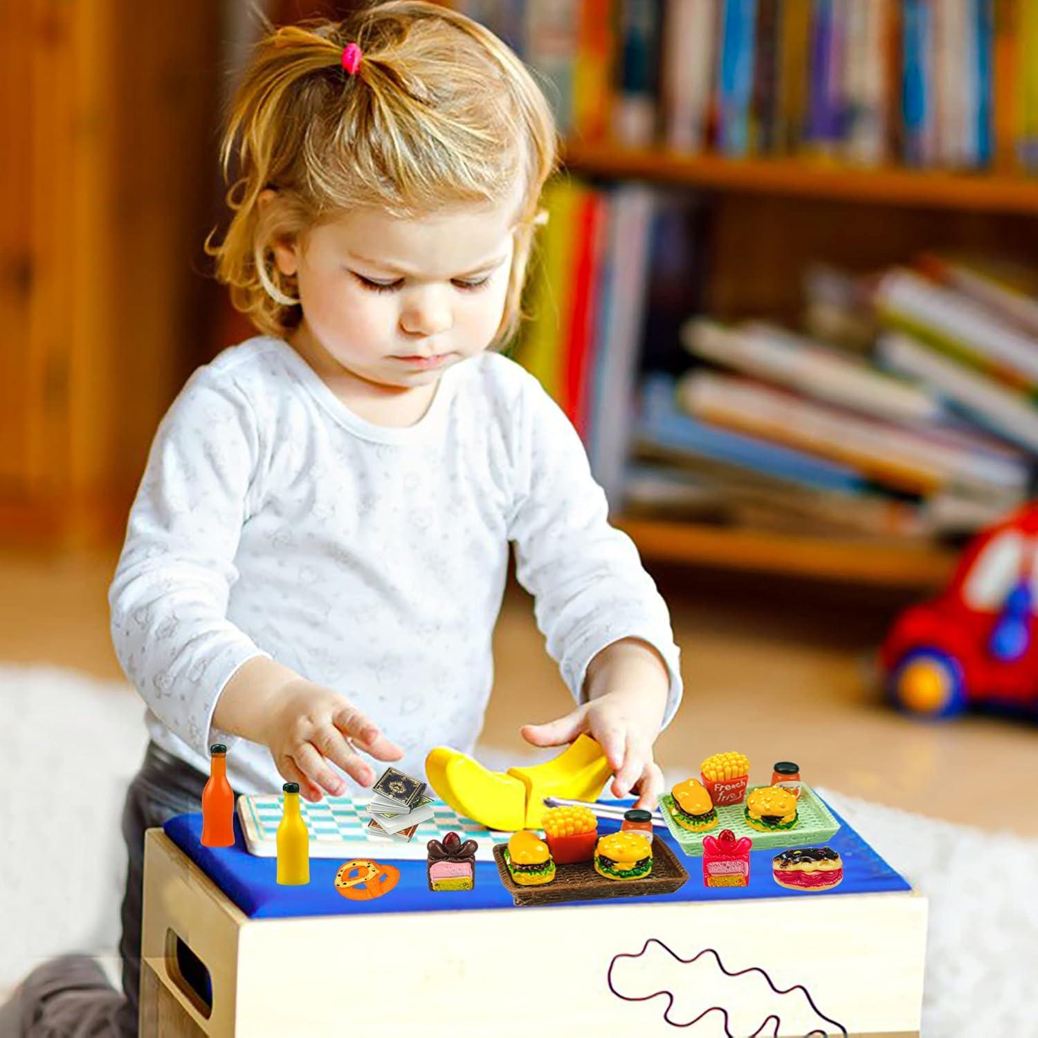 30 Piezas Mini Comida y Accesorios para Casa de Muñecas