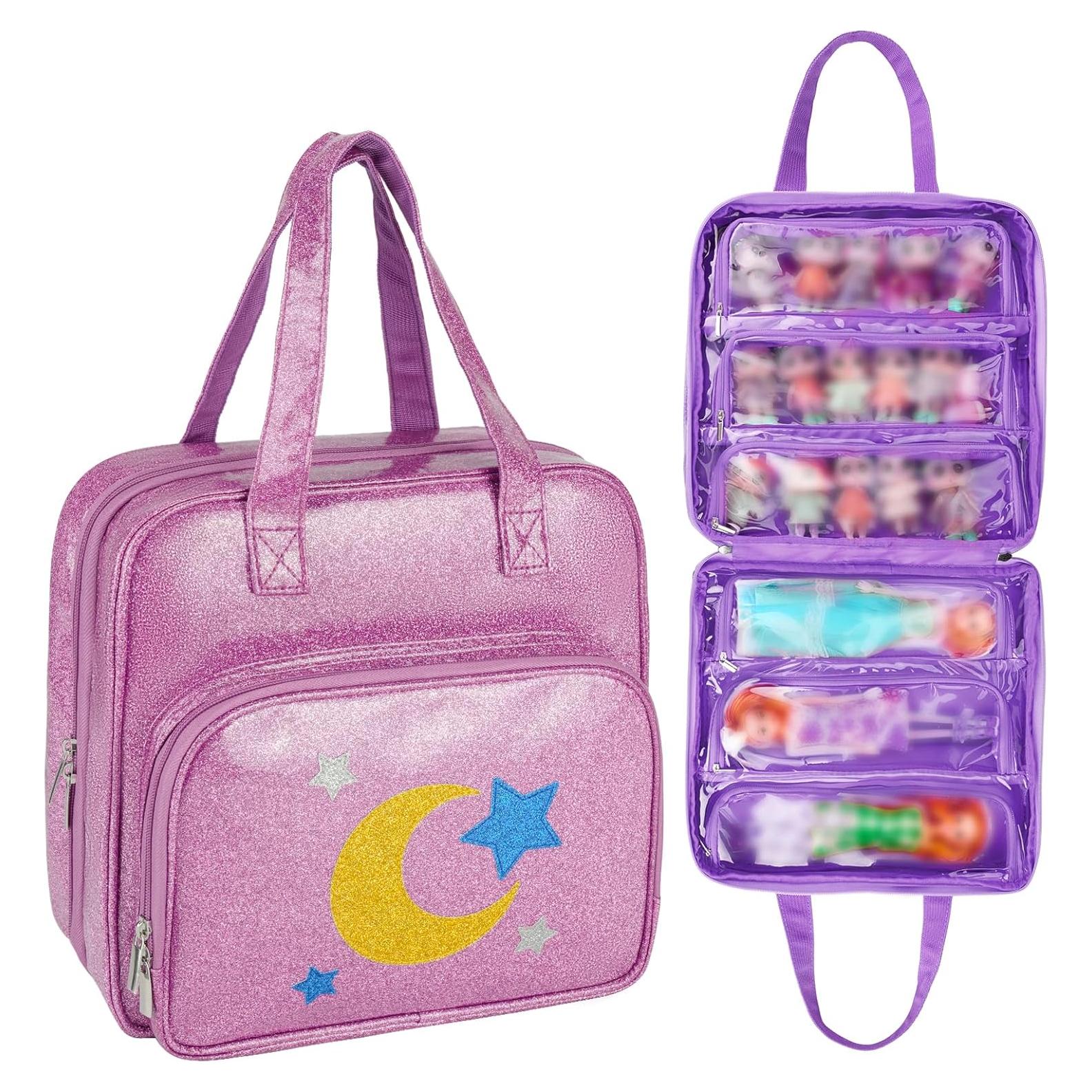 Funda para Muñecas Jaffzora Púrpura con 6 Bolsillos