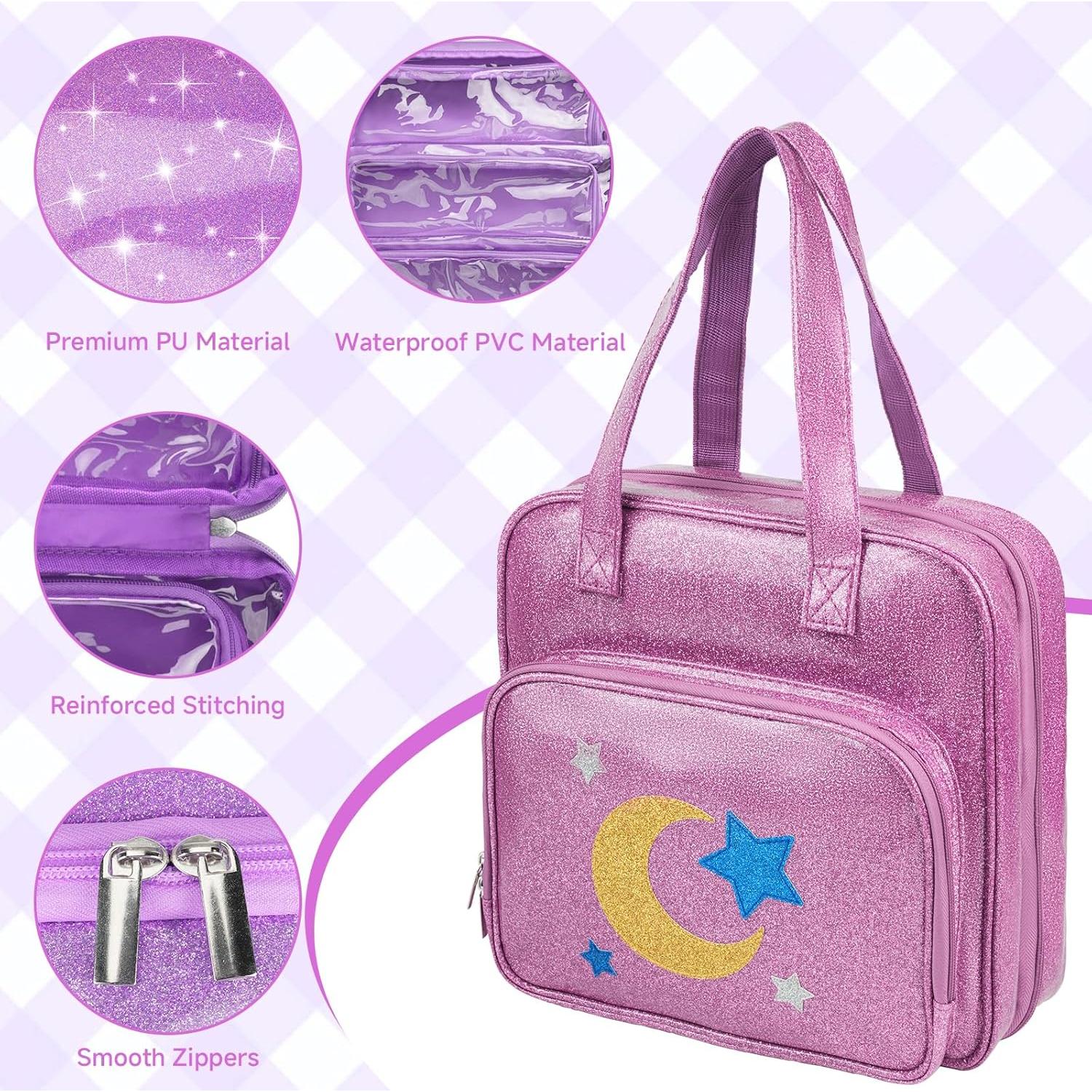 Funda para Muñecas Jaffzora Púrpura con 6 Bolsillos