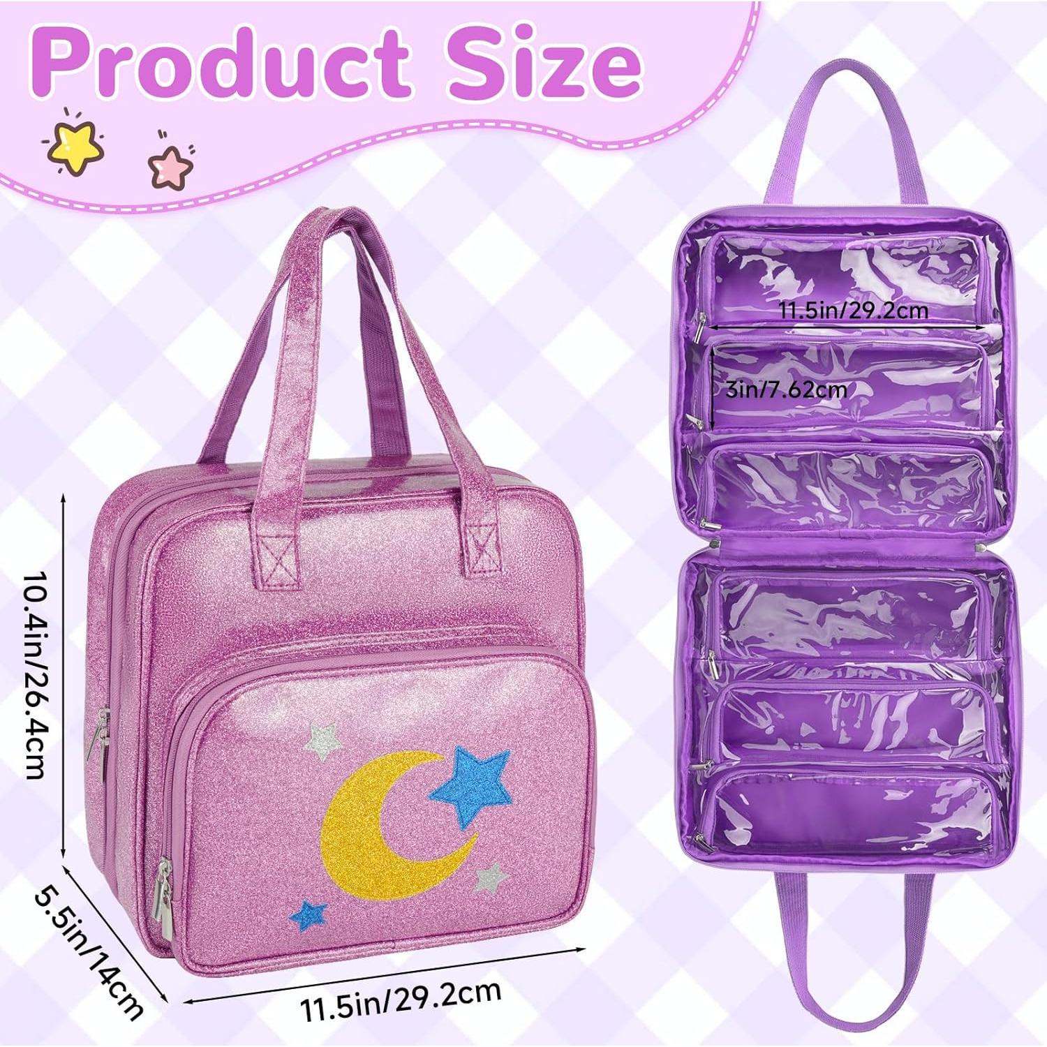 Funda para Muñecas Jaffzora Púrpura con 6 Bolsillos