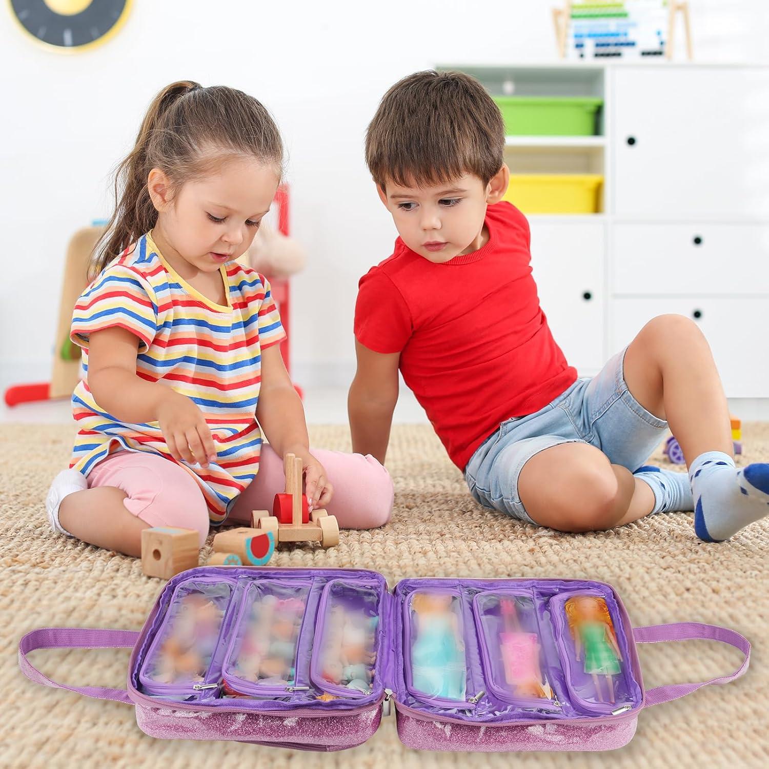 Funda para Muñecas Jaffzora Púrpura con 6 Bolsillos