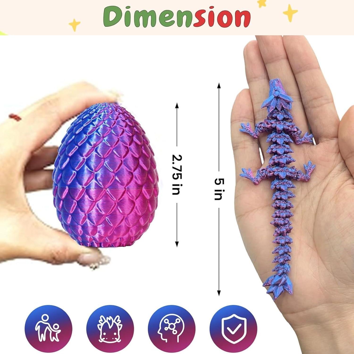 Juego de 4 Huevos de Dragón YILCER con Dragón Sorpresa