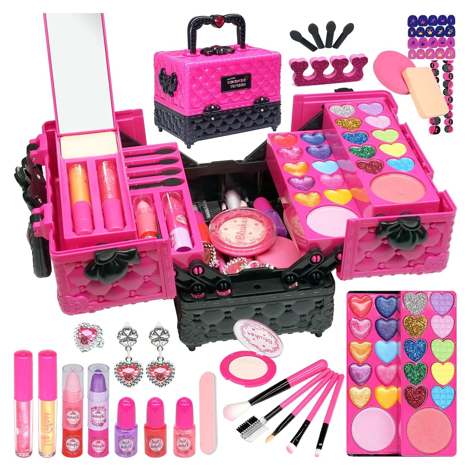 Kit de Maquillaje para Niñas Amerrly - 52 Piezas Seguro y Lavable