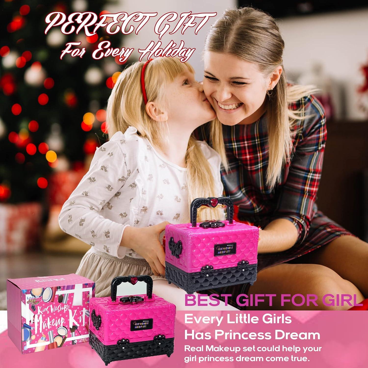 Kit de Maquillaje para Niñas Amerrly - 52 Piezas Seguro y Lavable