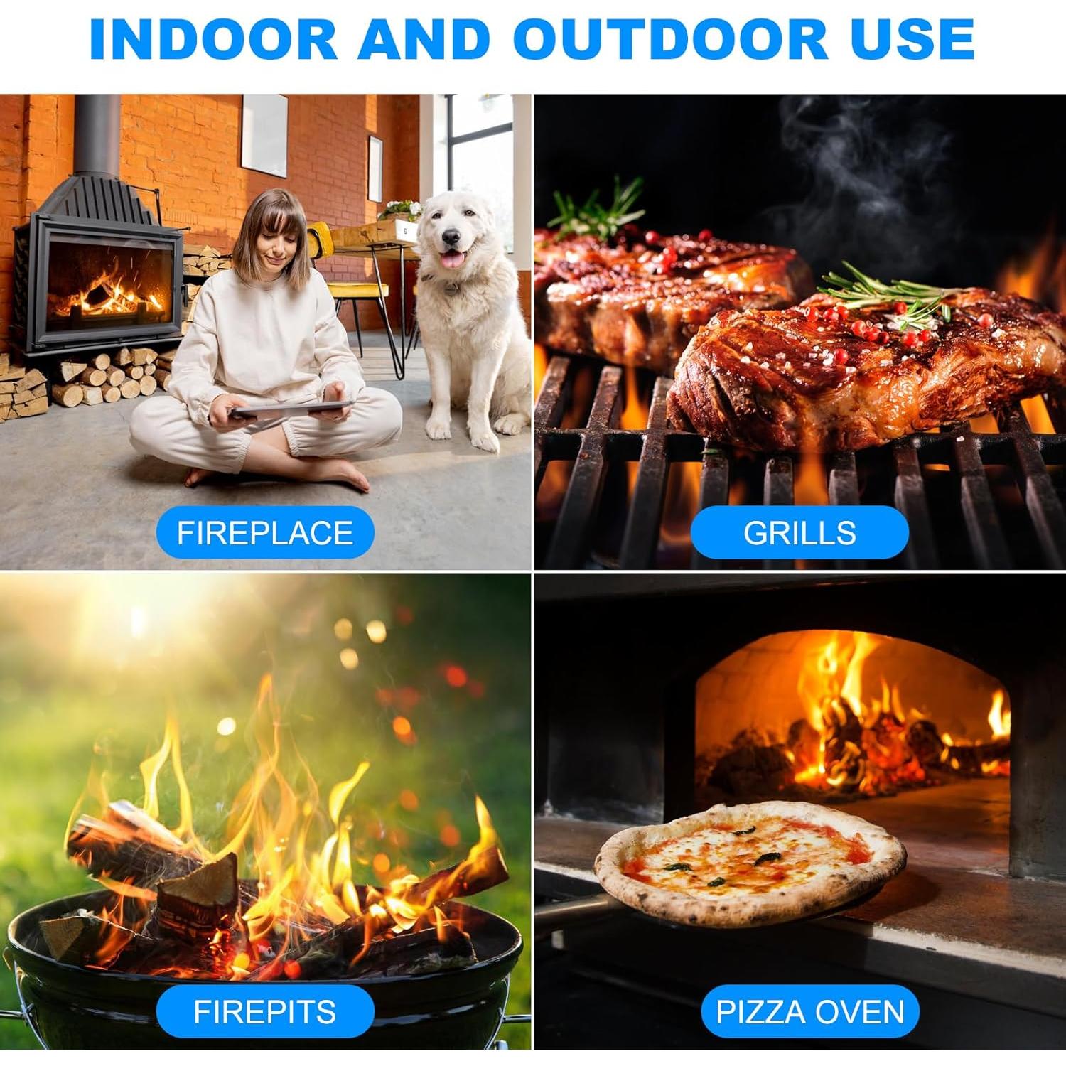 100 Encendedores Naturales Fibvaxm para BBQ y Fogatas