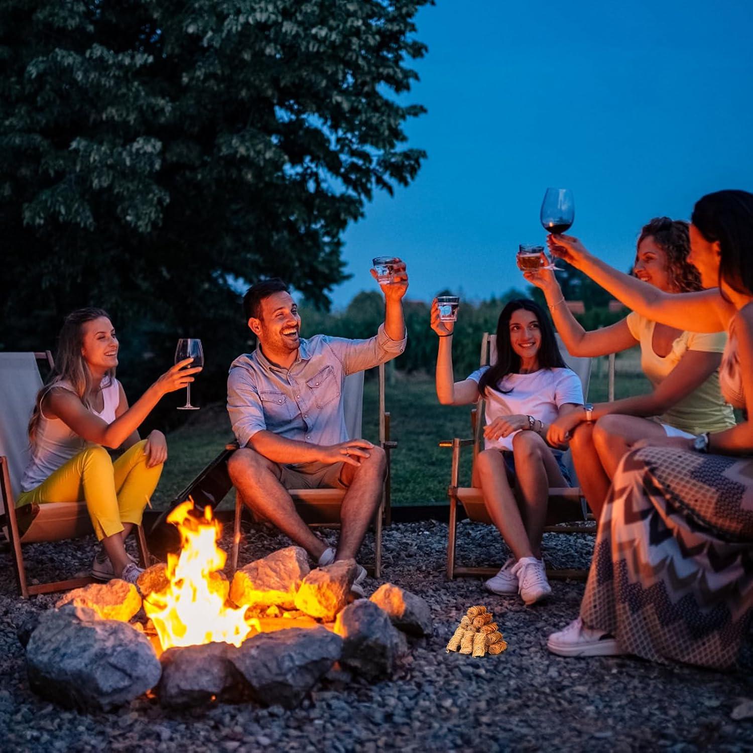 100 Encendedores Naturales Fibvaxm para BBQ y Fogatas