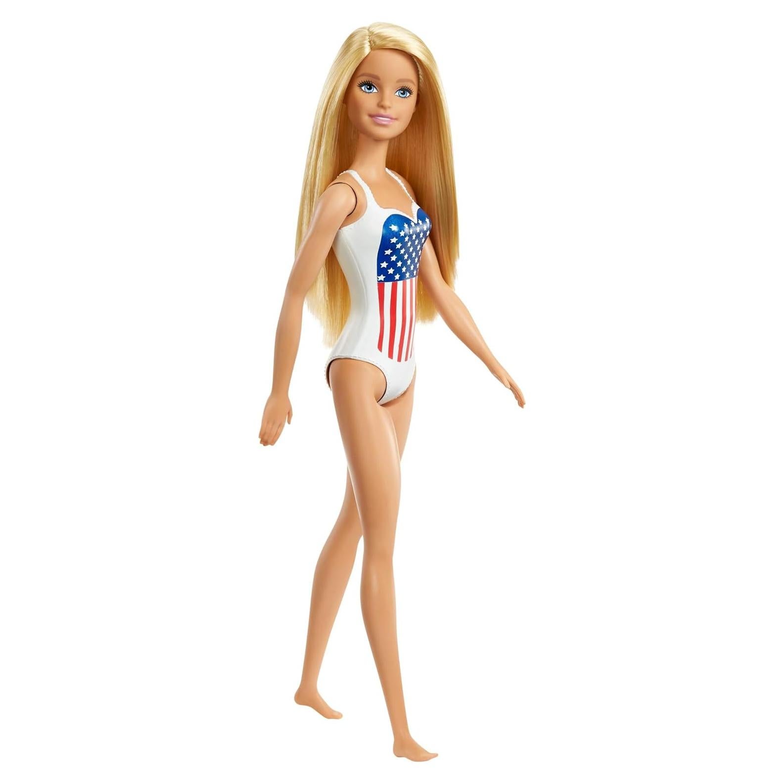 Muñeca Barbie Mattel GPB17 Traje de Baño Bandera USA