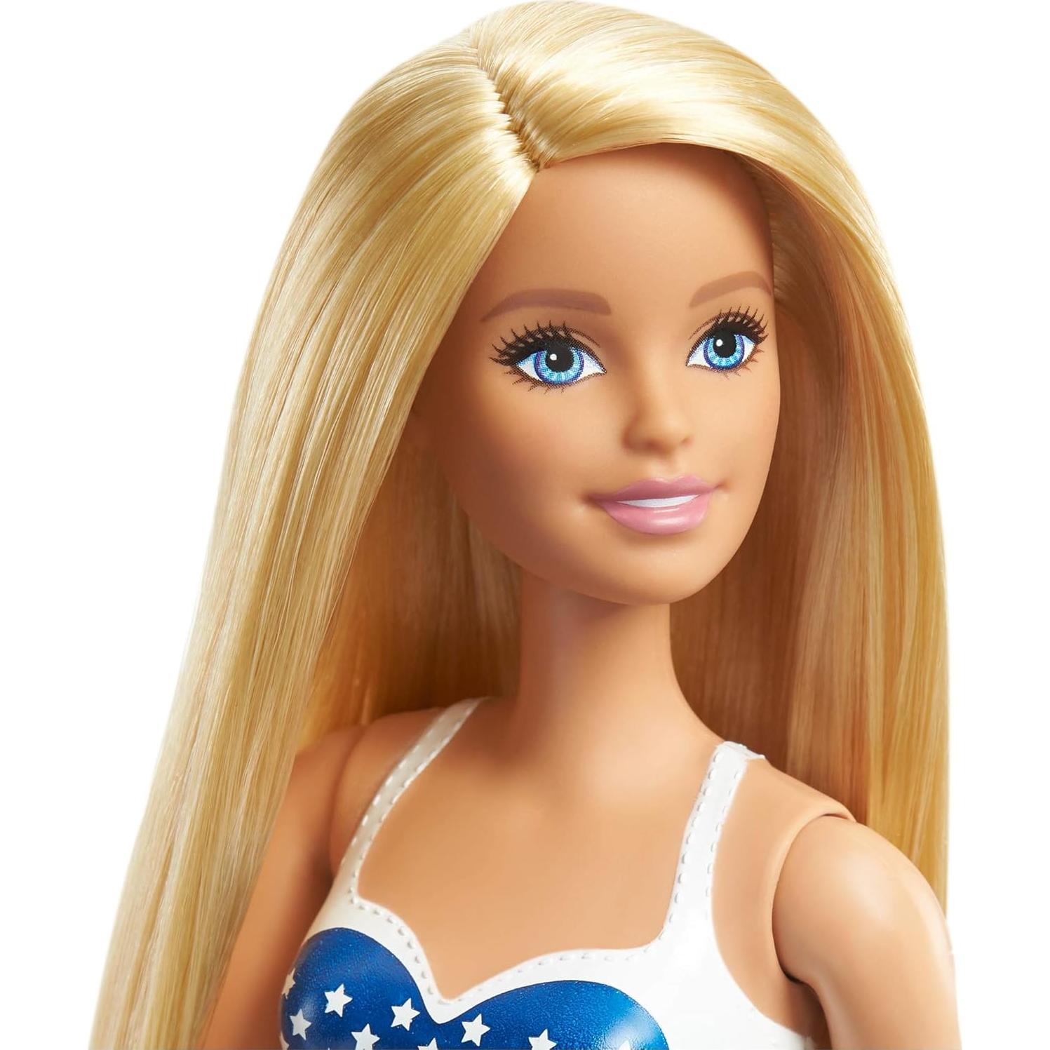 Muñeca Barbie Mattel GPB17 Traje de Baño Bandera USA