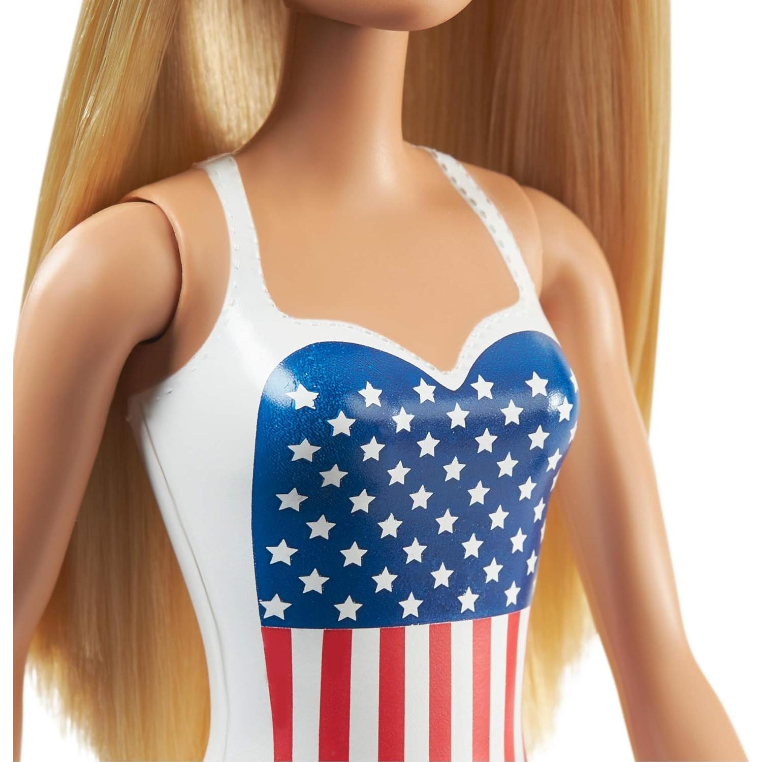 Muñeca Barbie Mattel GPB17 Traje de Baño Bandera USA