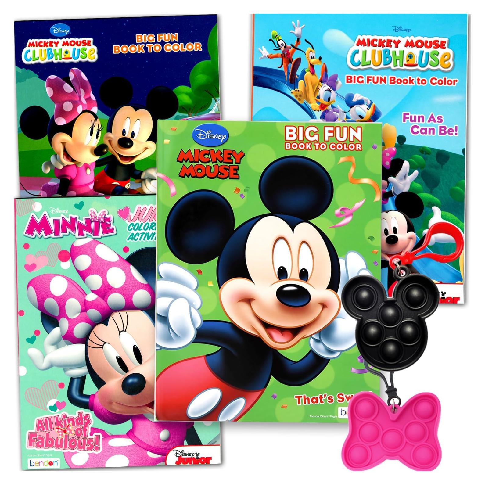 Conjunto de Libros para Colorear Disney Mickey Minnie - 4 Libros