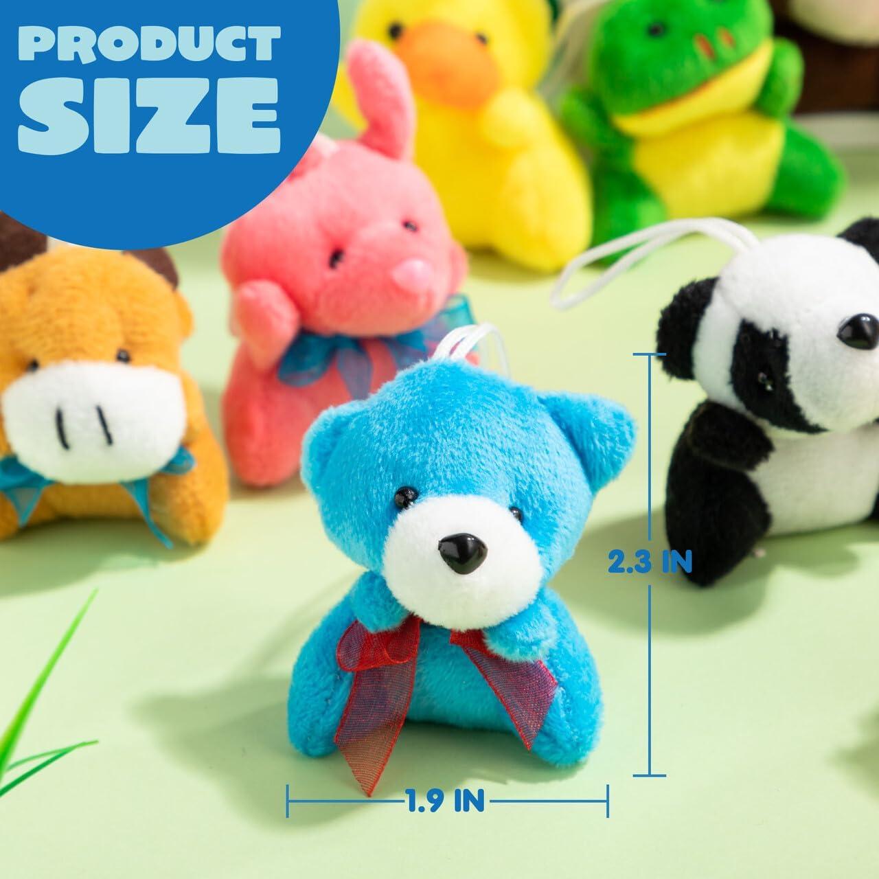 Paquete de 12 Mini Animales de Peluche Joyin 6.4-7.6 cm