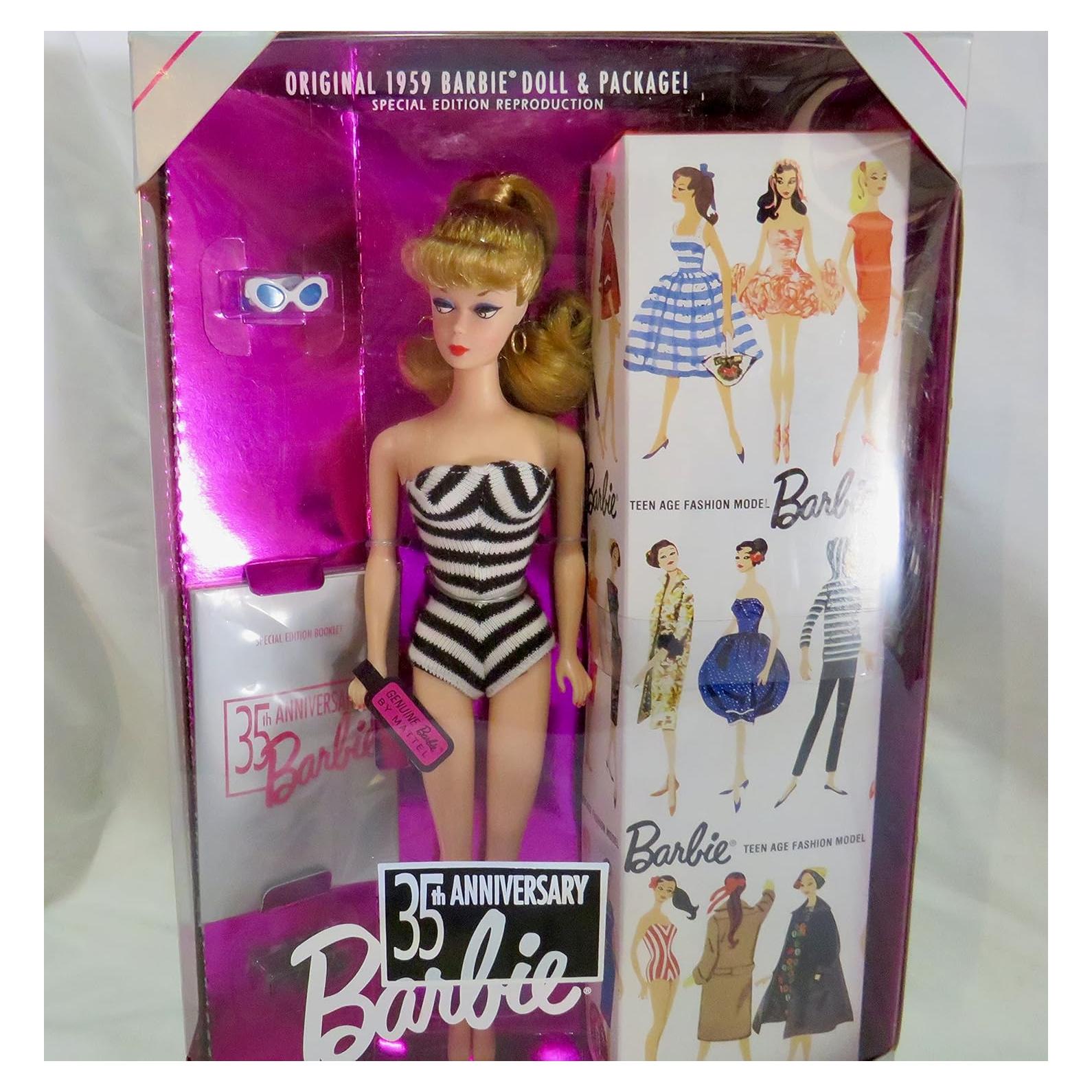 Original 1959 Blonde Barbie Doll 35th Anniversary Special Edition REPRODUCTION