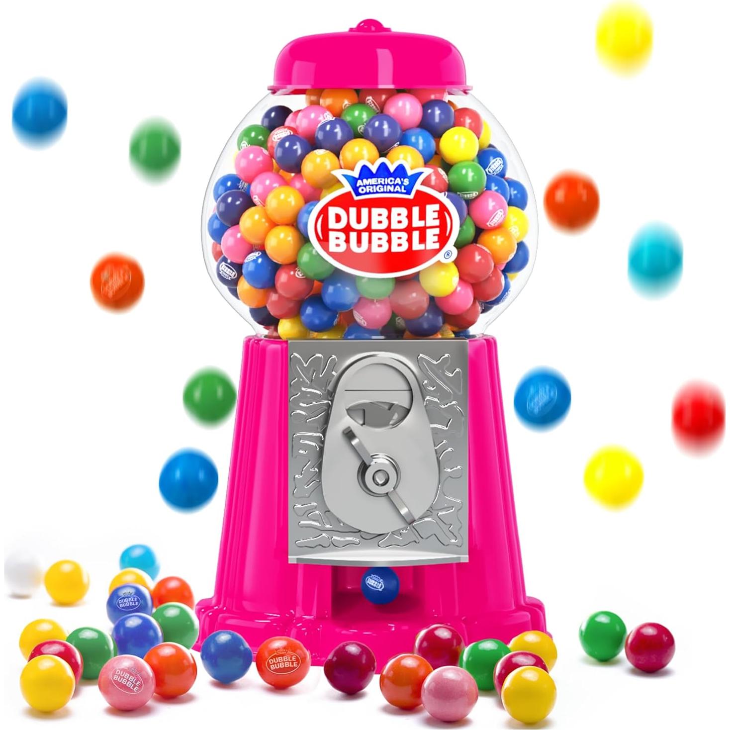 Dispensador de Chicles Rosa Operado por Monedas con 85 Chicles