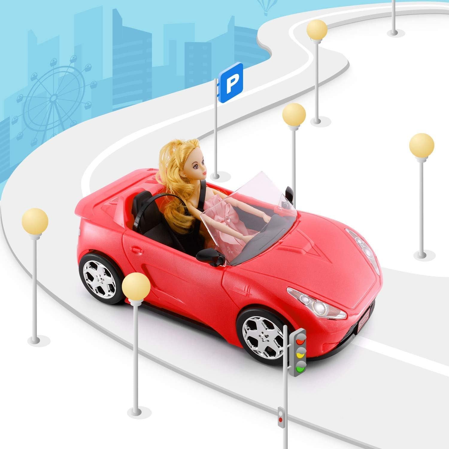 Coche Convertible para Muñecas KeepRunning Rojo Brillante