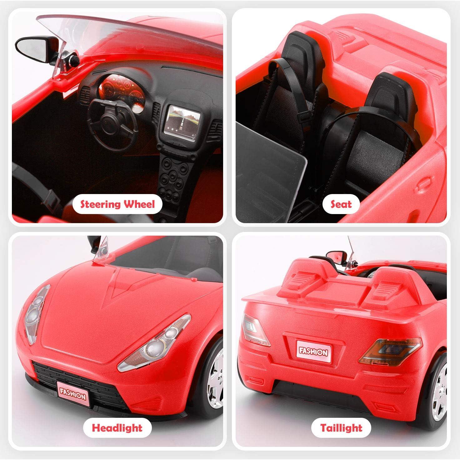 Coche Convertible para Muñecas KeepRunning Rojo Brillante