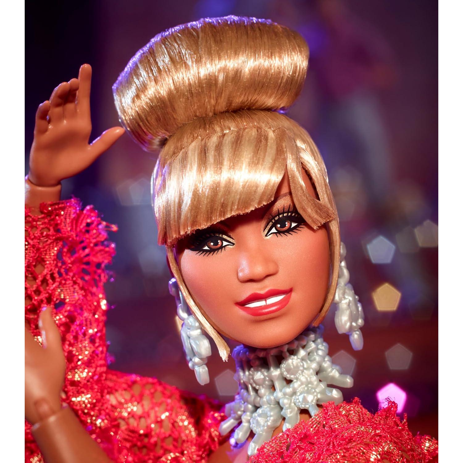 Muñeca Barbie Celia Cruz Inspiradora con Vestido Rojo