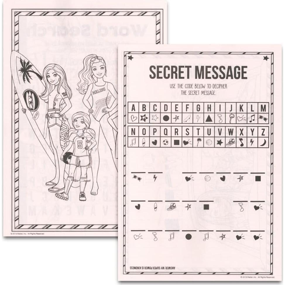 Set de Libros para Colorear Barbie - 4 Libros y Stickers