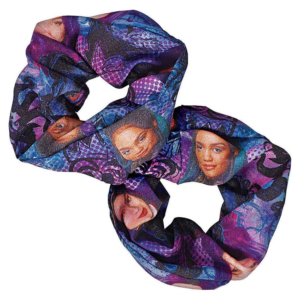 Scrunchies Disney Descendants 3 - Paquete de 4 - Azul y Púrpura