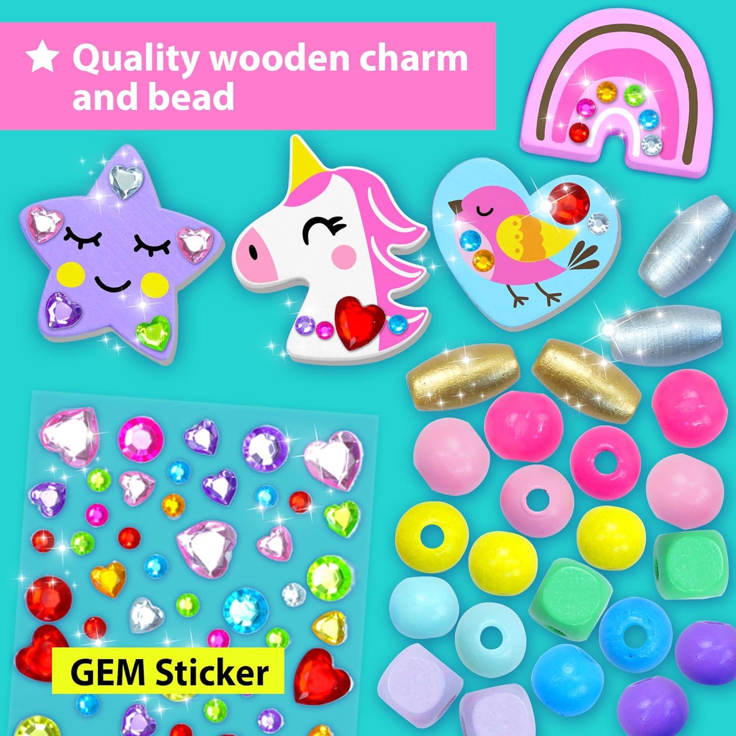 KRAFUN Kit de Pulsera de Unicornio para Niños - 14 Proyectos DIY