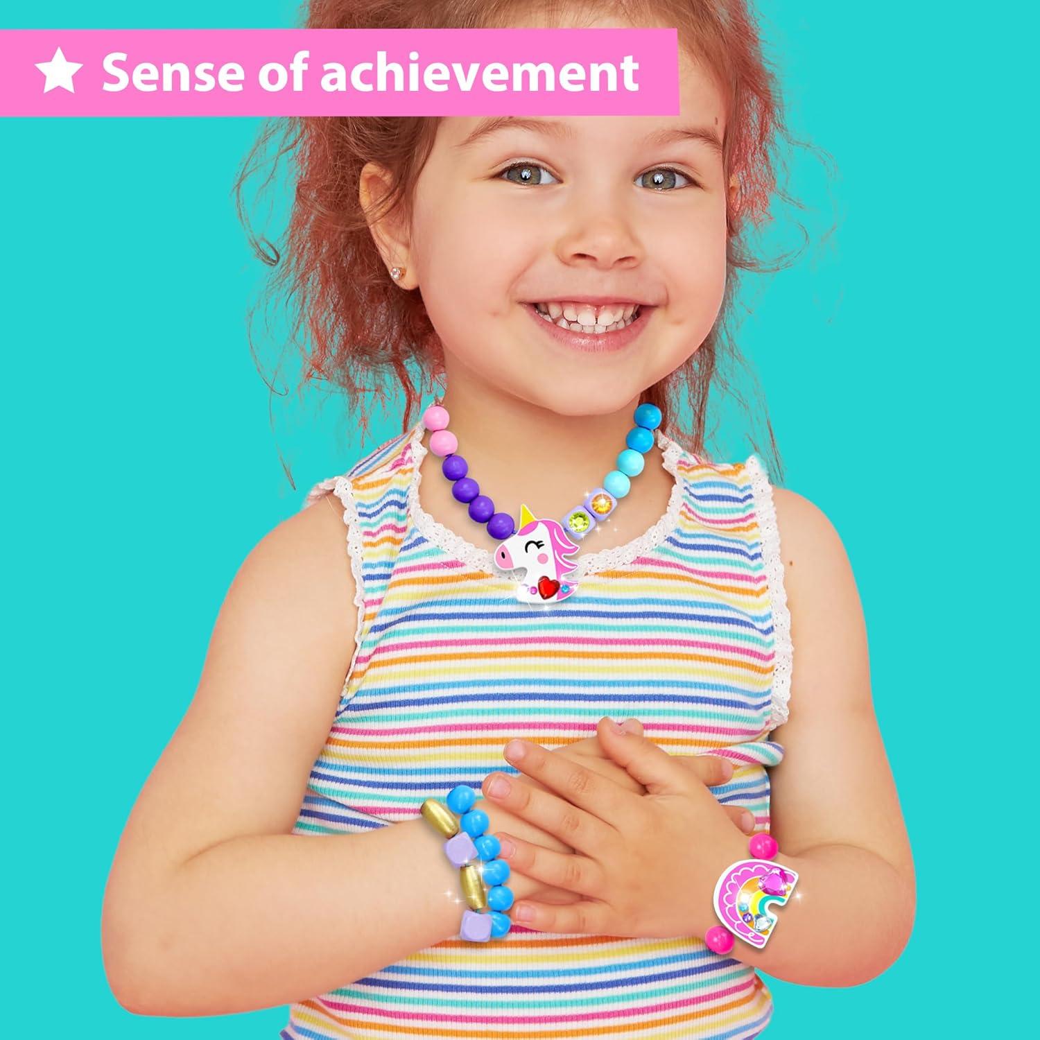 KRAFUN Kit de Pulsera de Unicornio para Niños - 14 Proyectos DIY