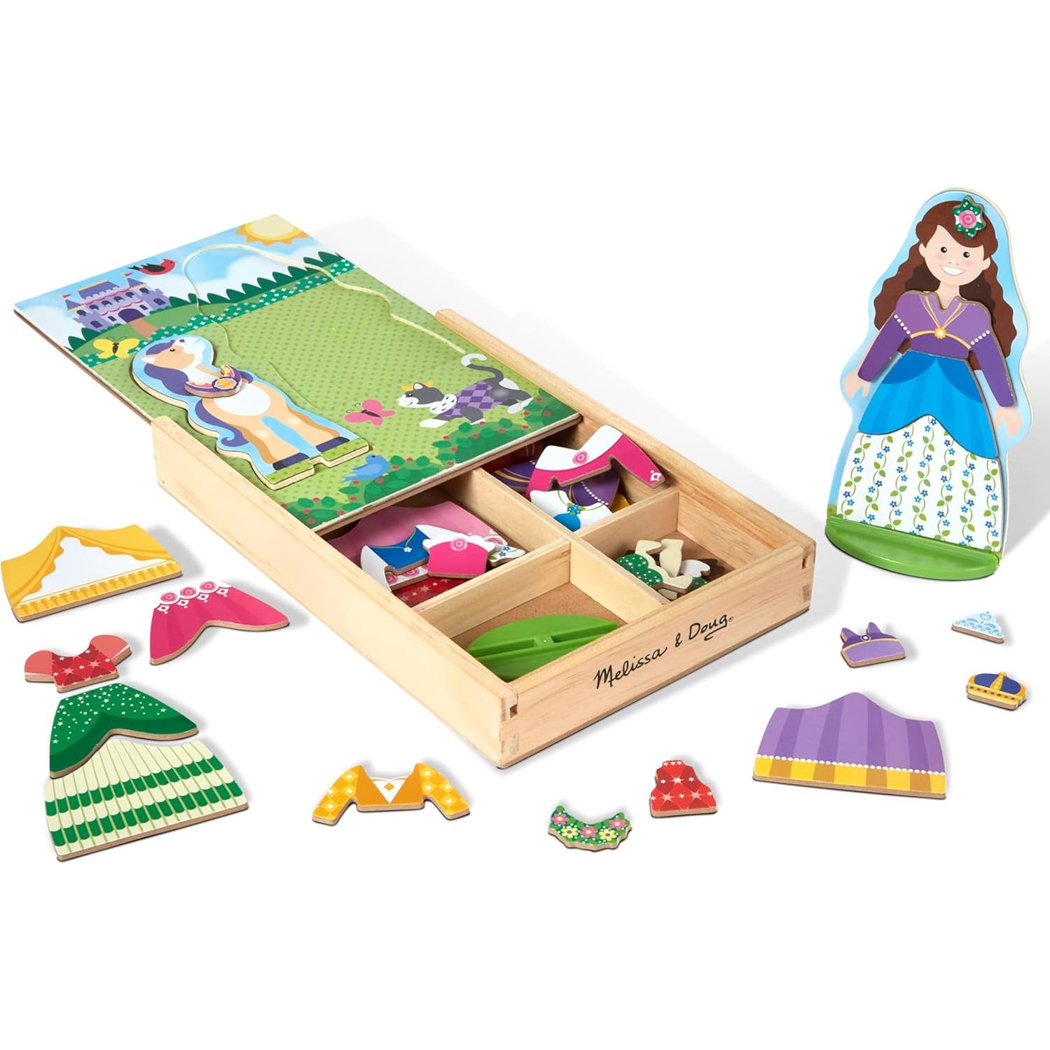 Juego de Muñecas Magnéticas Melissa & Doug Princesa y Caballo