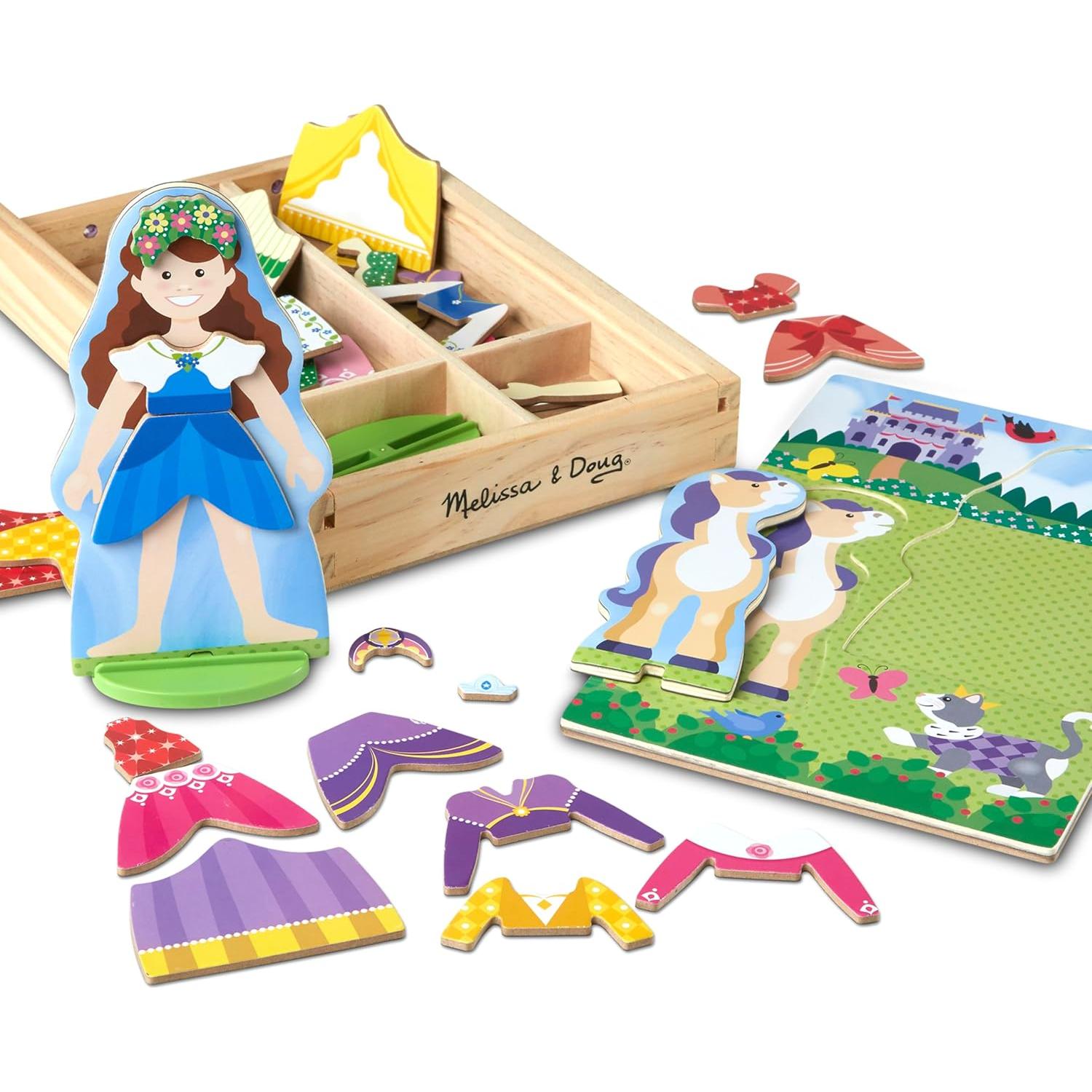 Juego de Muñecas Magnéticas Melissa & Doug Princesa y Caballo