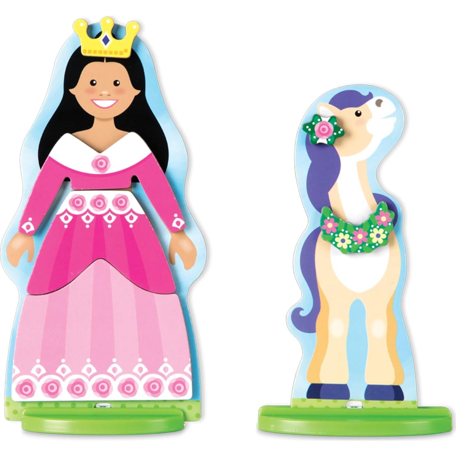 Juego de Muñecas Magnéticas Melissa & Doug Princesa y Caballo