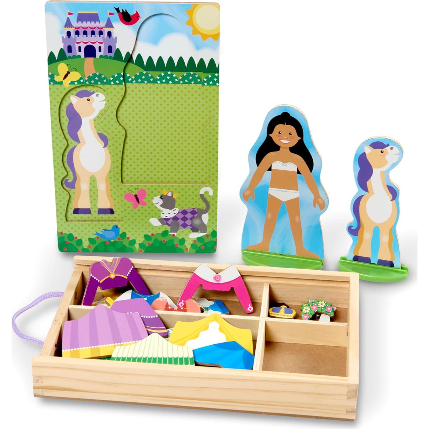 Juego de Muñecas Magnéticas Melissa & Doug Princesa y Caballo