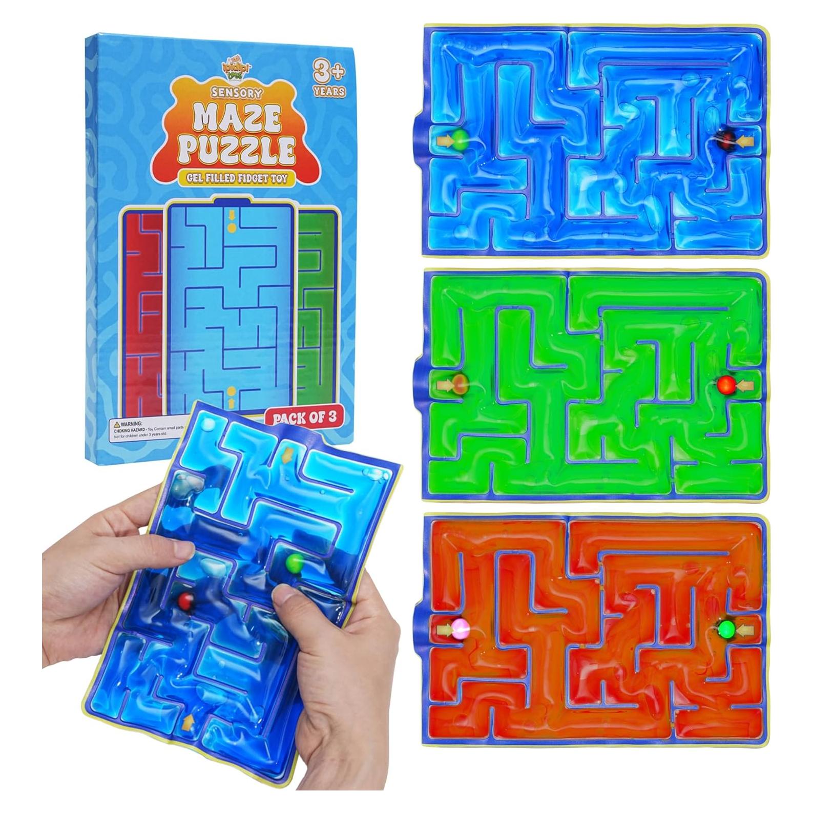 Rompecabezas de Laberinto Gel IPIDIPI TOYS - Paquete de 3