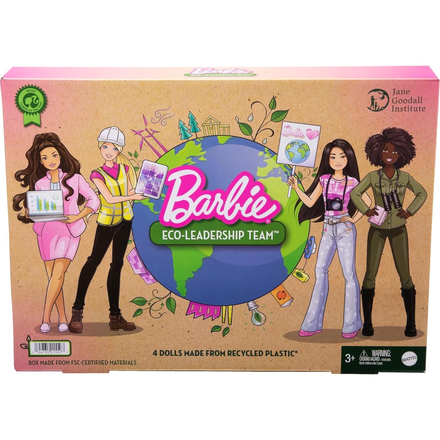 Conjunto de 4 muñecas Barbie Eco Líderes - Regalo Sostenible