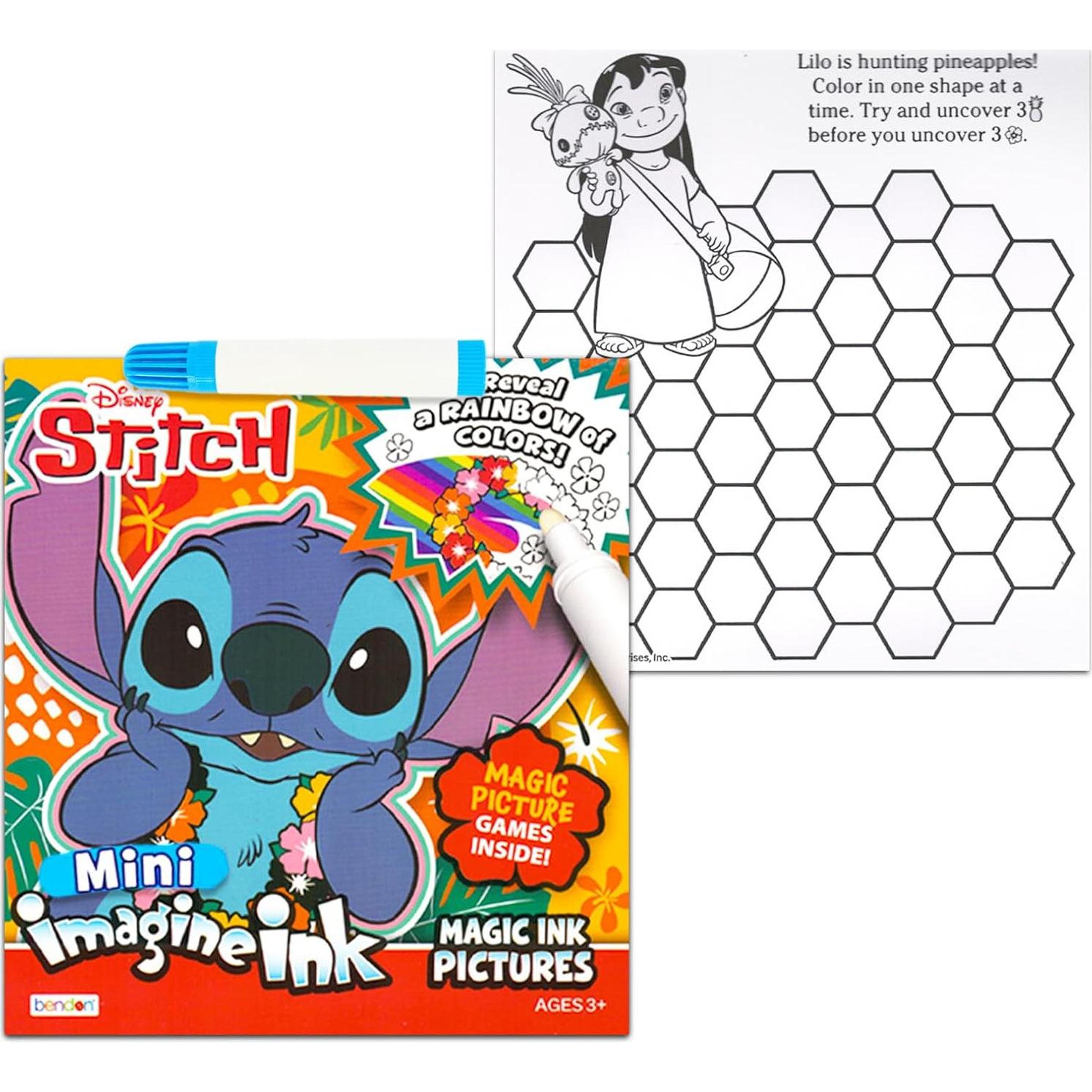 Conjunto de 12 Libros para Colorear Lilo y Stitch
