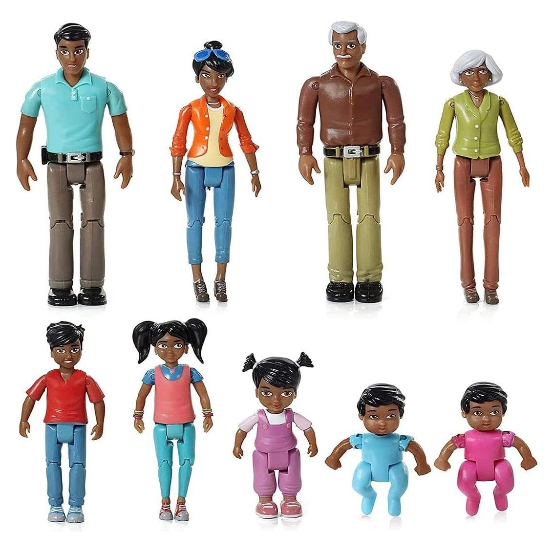 Conjunto de Figuras de Acción Beverly Hills 9 Piezas Afroamericanas