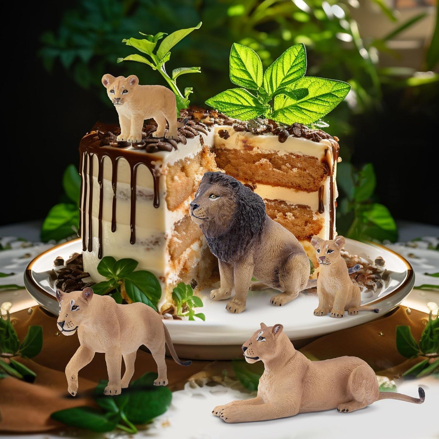 Set de Figuras de Leones Toymany 6PCS Realistas 10cm