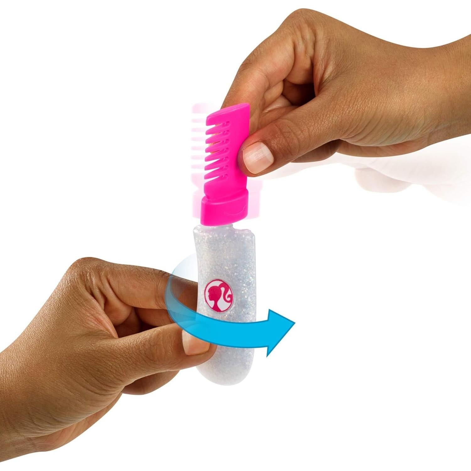 Muñeca Barbie Cabello Brillante Arcoíris 19 cm con Accesorios