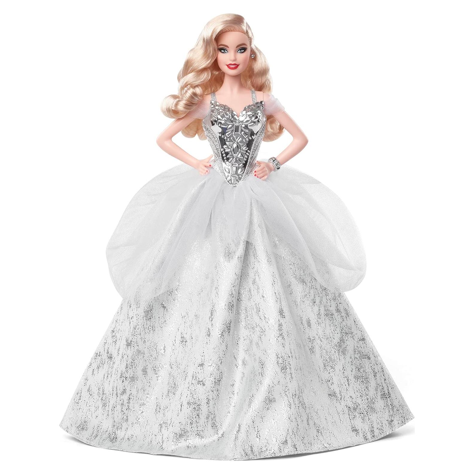 Barbie Muñeca de Vacaciones 2021 Mattel 33 cm Vestido Plateado
