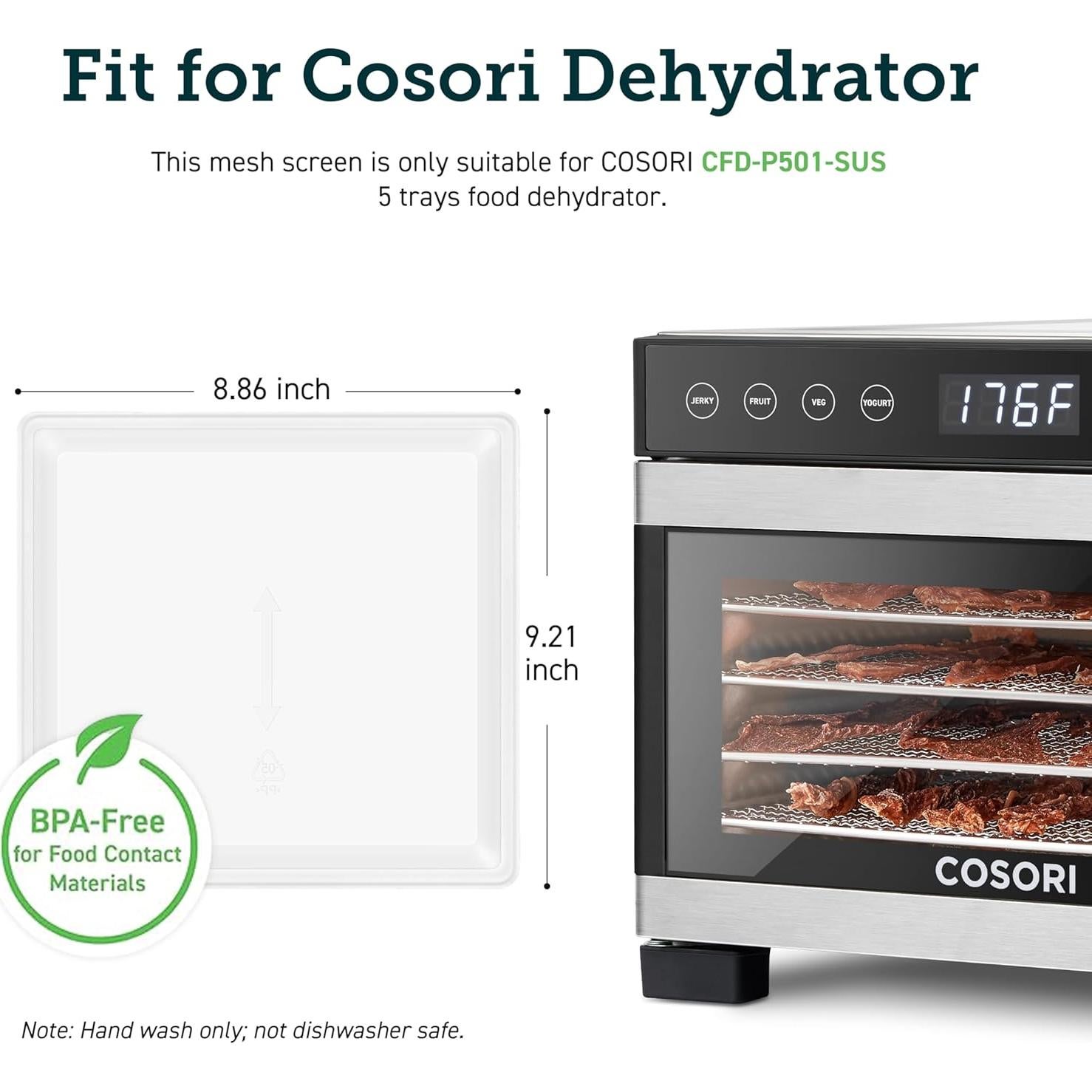 Hojas para Rollos de Frutas COSORI 2 Piezas Sin BPA