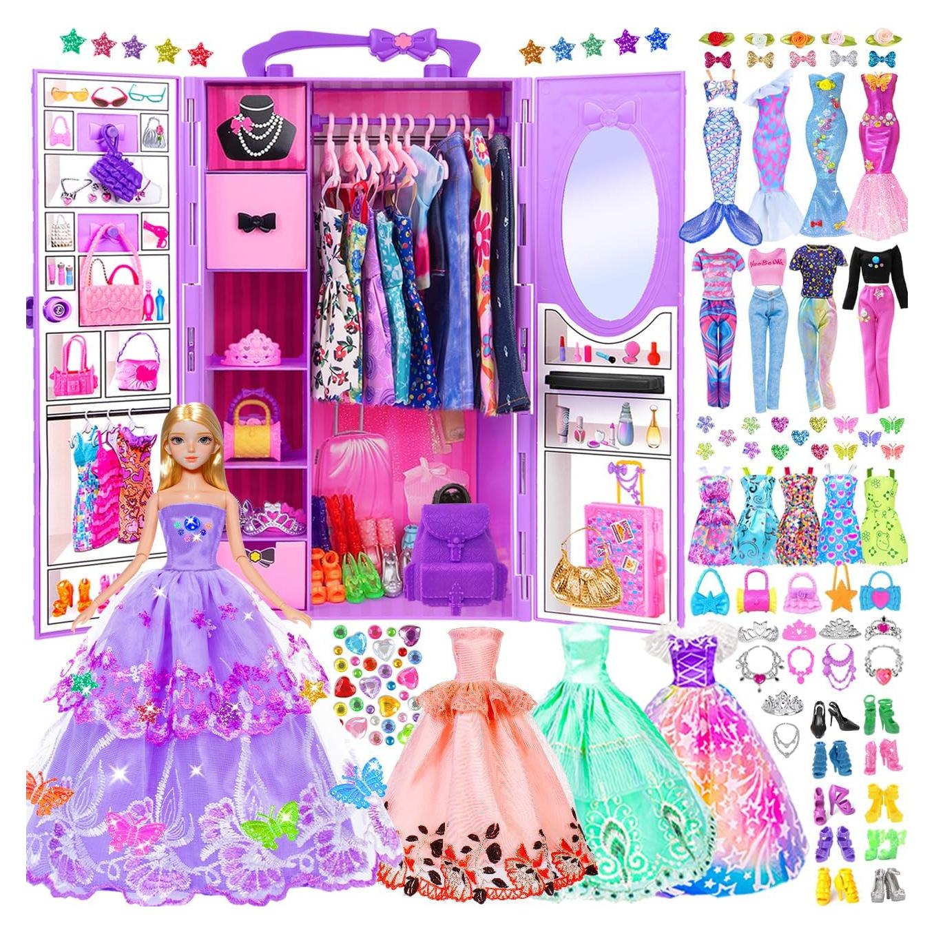 Juego de Muñeca 11.5" iBayda con Ropa y Accesorios